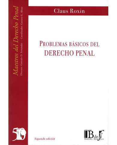 (50) PROBLEMAS BÁSICOS DEL DERECHO PENAL