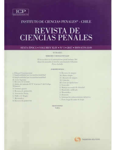 REVISTA DE CIENCIAS PENALES - Volumen XLIV - N°1 - Año 2017