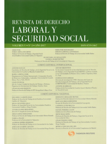 REVISTA DE DERECHO LABORAL Y SEGURIDAD SOCIAL - Volumen V - N°3 - Año 2017