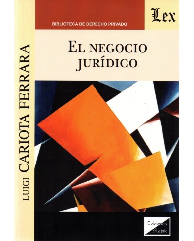 EL NEGOCIO JURÍDICO