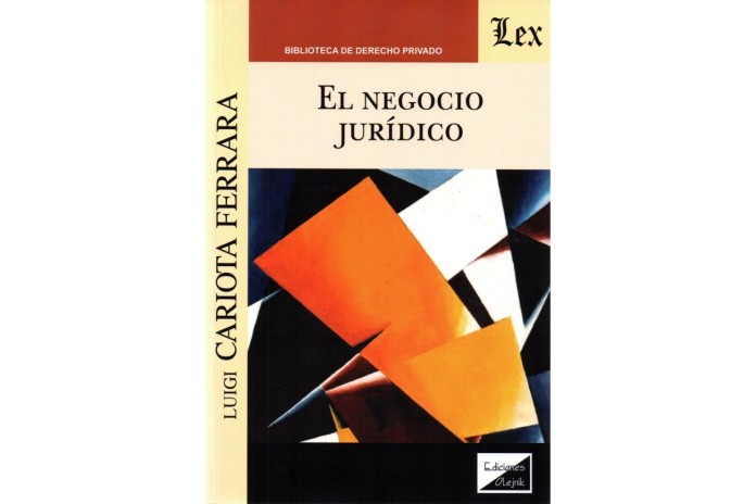 EL NEGOCIO JURÍDICO