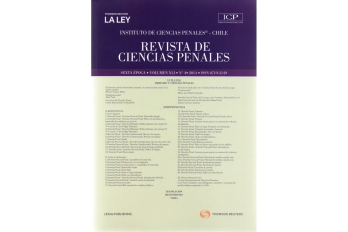 REVISTA DE CIENCIAS PENALES - N° 4 - Año 2014