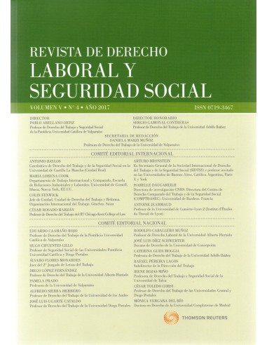 REVISTA DE DERECHO LABORAL Y SEGURIDAD SOCIAL - VOLUMEN V - N°4 - AÑO 2017