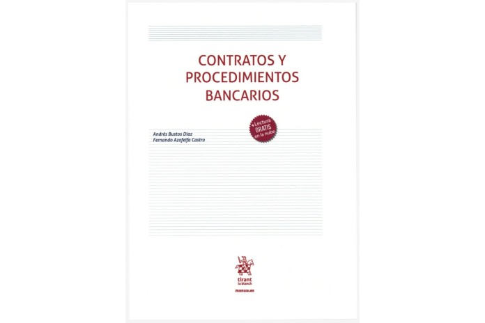 CONTRATOS Y PROCEDIMIENTOS BANCARIOS