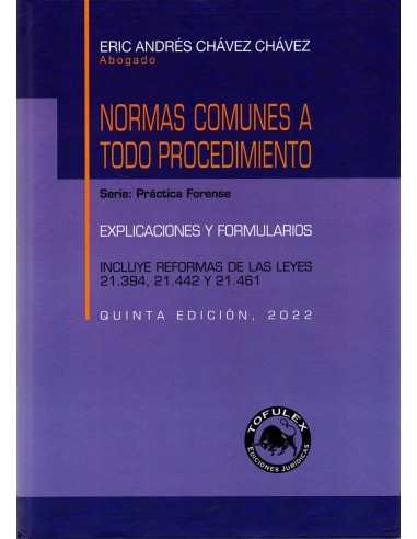 NORMAS COMUNES A TODO PROCEDIMIENTO - PRÁCTICA FORENSE (EXPLICACIONES Y FORMULARIOS)