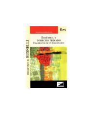 BIOÉTICA Y DERECHO PRIVADO - FRAGMENTOS DE UN DICCIONARIO