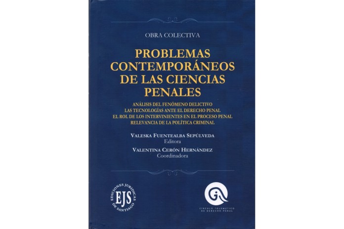 PROBLEMAS CONTEMPORÁNEOS DE LAS CIENCIAS PENALES