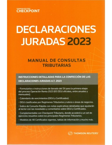 DECLARACIONES JURADAS 2023 - MANUAL DE CONSULTAS TRIBUTARIAS