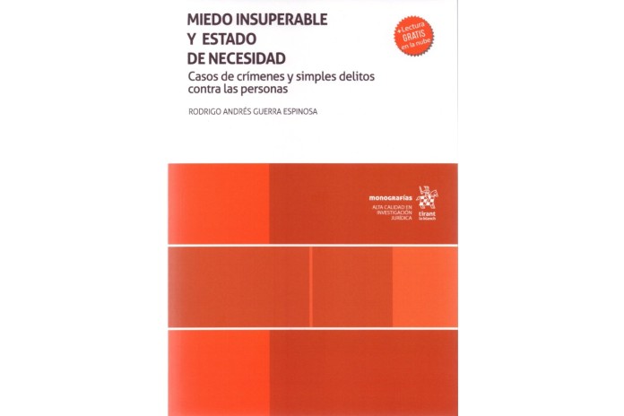 MIEDO INSUPERABLE Y ESTADO DE NECESIDAD - CASOS DE CRÍMENES Y SIMPLES DELITOS CONTRA LAS PERSONAS
