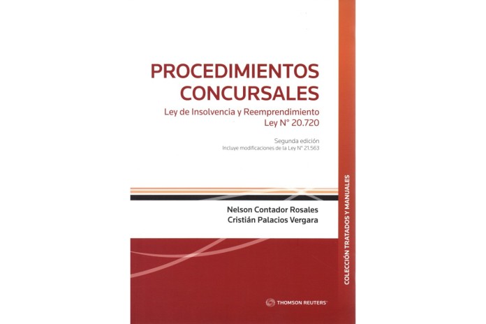 PROCEDIMIENTOS CONCURSALES - LEY DE INSOLVENCIA Y REEMPRENDIMIENTO LEY N° 20.720