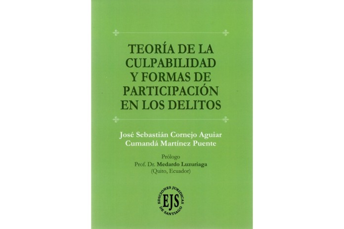 TEORÍA DE LA CULPABILIDAD Y FORMAS DE PARTICIPACIÓN EN LOS DELITOS