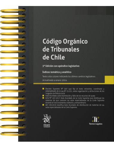 CÓDIGO ORGÁNICO DE TRIBUNALES DE CHILE 2024 TIRANT LO BLANCH