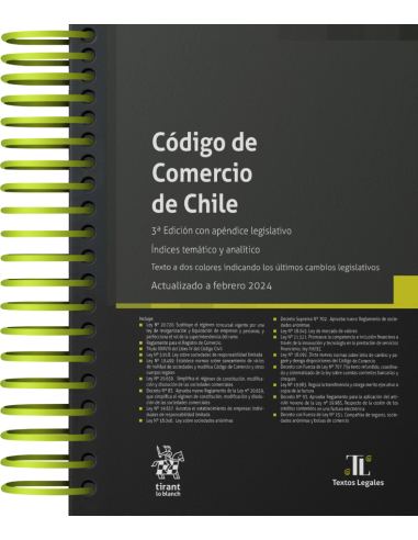 CÓDIGO DE COMERCIO DE CHILE 2024 TIRANT LO BLANCH