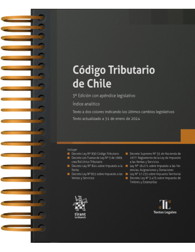 CÓDIGO TRIBUTARIO DE CHILE 2024 TIRANT LO BLANCH