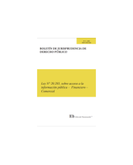 BOLETÍN DE JURISPRUDENCIA DE DERECHO PÚBLICO N°3 - LEY N° 20.285, SOBRE ACCESO A LA INFORMACIÓN PÚBLICA–FINANCIERO-COMERCIAL