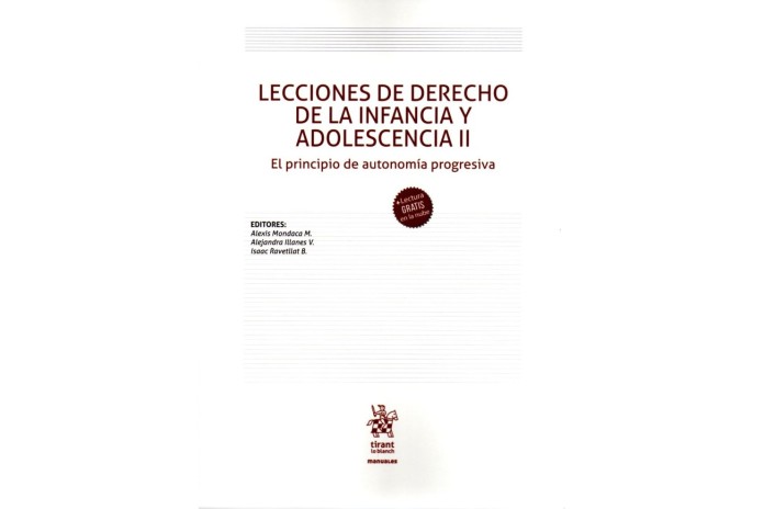 LECCIONES DE DERECHO DE LA INFANCIA Y ADOLESCENCIA II - EL PRINCIPIO DE AUTONOMÍA PROGRESIVA