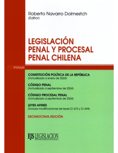 LEGISLACIÓN PENAL Y PROCESAL PENAL CHILENA (18ª, EMPASTADO)