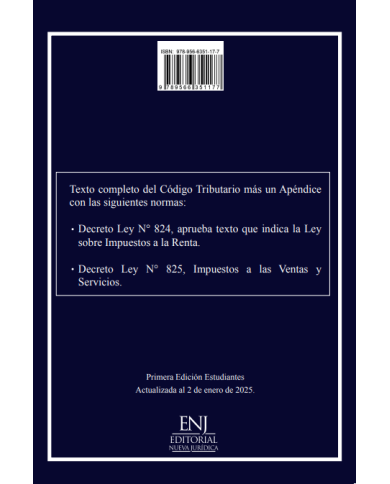 CÓDIGO TRIBUTARIO 2025 EDICIÓN ESTUDIANTES