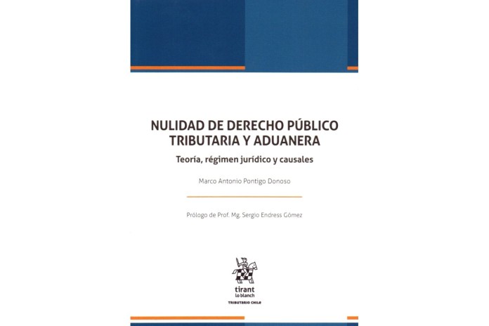 NULIDAD DE DERECHO PÚBLICO TRIBUTARIA Y ADUANERA - TEORÍA, RÉGIMEN JURÍDICO Y CASUALES