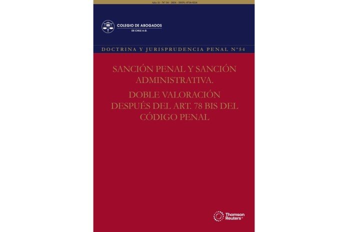 REVISTA DOCTRINA Y JURISPRUDENCIA PENAL Nº54 - SANCIÓN PENAL Y SANCIÓN ADMINISTRATIVA. DOBLE VALORACIÓN...