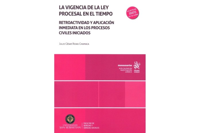 LA VIGENCIA DE LA LEY PROCESAL EN EL TIEMPO - RETROACTIVIDAD Y APLICACIÓN INMEDIATA EN LOS PROCESOS CIVILES INICIADOS