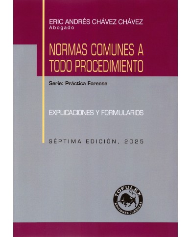NORMAS COMUNES A TODO PROCEDIMIENTO - PRÁCTICA FORENSE (EXPLICACIONES Y FORMULARIOS)