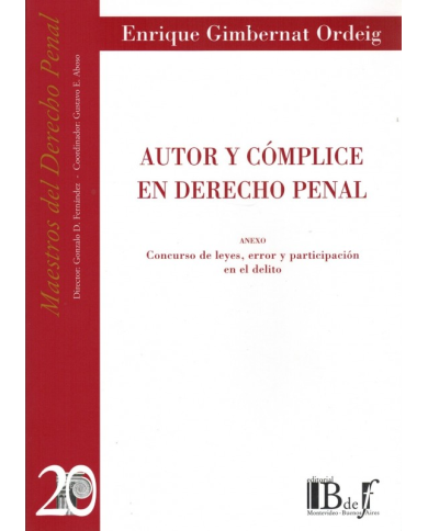(20) AUTOR Y CÓMPLICE EN DERECHO PENAL