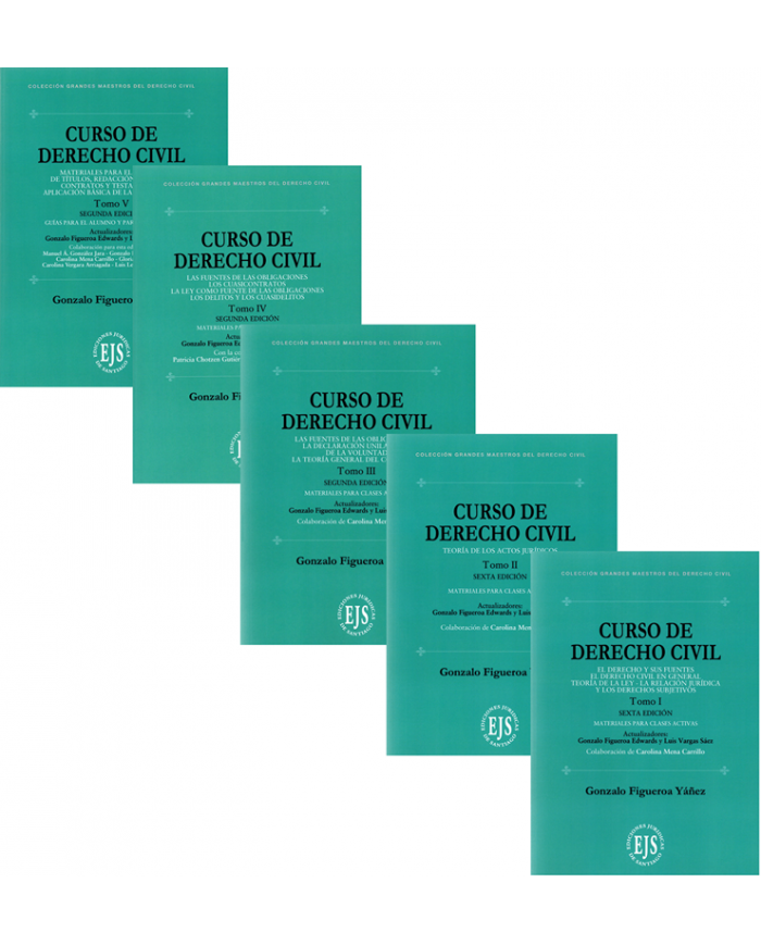 PACK CURSO DE DERECHO CIVIL - 5 TOMOS