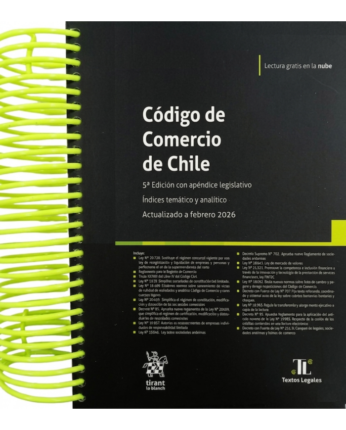 CÓDIGO DE COMERCIO DE CHILE 2026 - TIRANT LO BLANCH