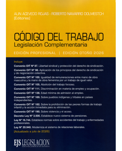 CÓDIGO DEL TRABAJO - LEGISLACIÓN COMPLEMENTARIA - 2026